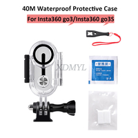 Waterproof Protective Case Diving Housing For Insta360 GO 3 Tempered Glass Transparent Protective Shell For Insta360 GO 3S
