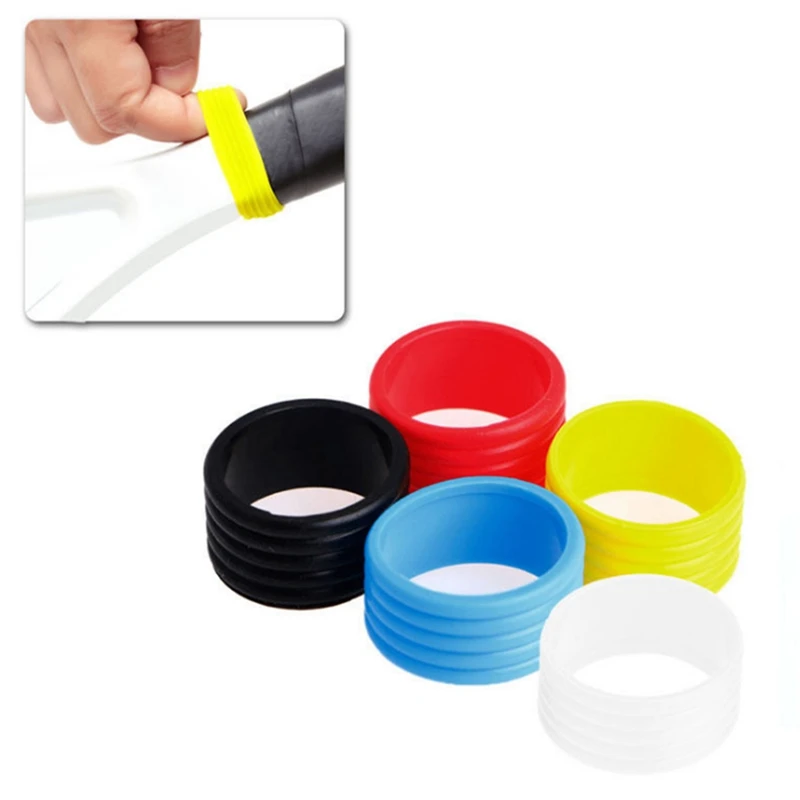 100PCS Stretchy Tennis Badminton Racket Handles Rubber Ring Tennis Racquet Band Badminton Grip