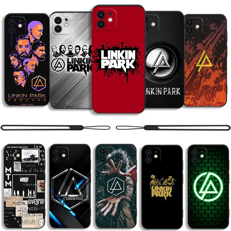 Band L-Linkin Cool P-Park Phone Case For Samsung Galaxy S23 S22 S21 S20 Ultra FE S10 4G S9 S10E Note 20 10 9 Plus With Lanyard