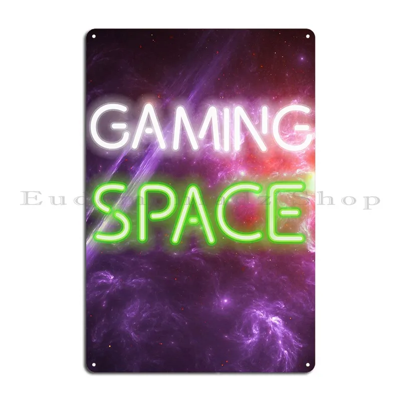 Gaming Space Galaxy Metal Plaque Poster Wall Mural Garage Decoration Classic Custom Cinema Tin Sign Poster