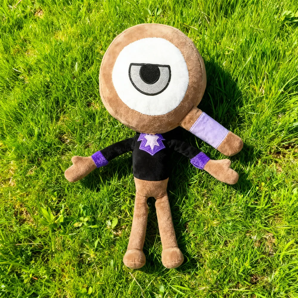 

Монокулярное увеличительное стекло плюшевая игрушка | Мягкая кукла персонажа из мультфильма с акцентом фиолетовой звезды | Мягкое чучело для детей