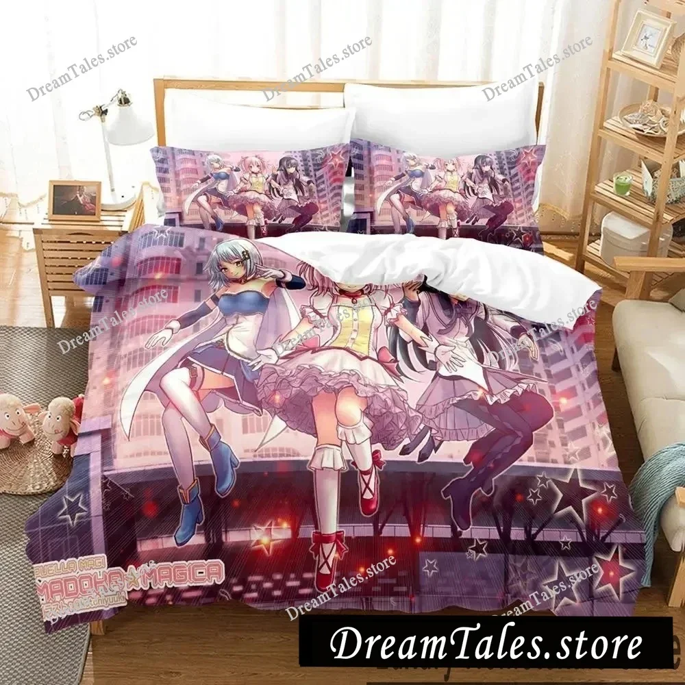 

Home Textile Cartoons Puella Magi Madoka Magica Cover Duvet Cover Pillow Case Boy Polyester Bedding Set King Queen Twin Size741