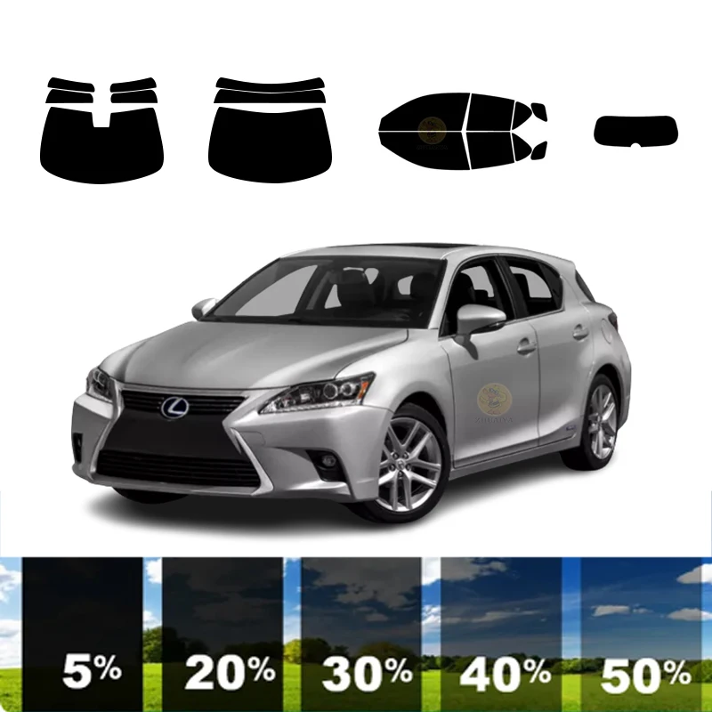 precut Removable Window Tint Film For Car 100% UVR 5%-35%VLT Heat Insulation Carbon ﻿For LEXUS CT 200H 4 DR SUV 2011-2017