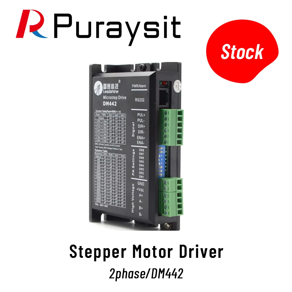 

Puraysit Leadshine DM442 2 Phase Stepper Motor Driver 18-50VAC for Nema 14/16/17/23 Stepping Motor Controller