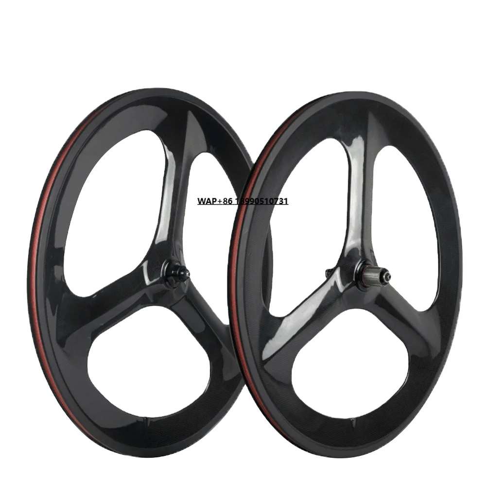 

Tri Spoke Carbon Wheels 700C Road Bike Clincher Wheels Carbon Wheelset for Road Bike Wheel