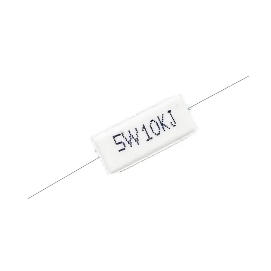 10pcs 5W 5% Cement Resistor Power Resistance 0.1 ~ 10K 0.1R 0.5R 1R 10R 100R 0.22 0.33 0.5 1 2 5 8 10 15 20 25 30 100 1K 10K ohm