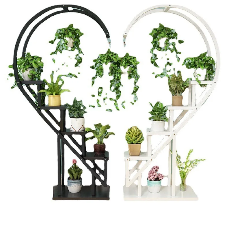 

Heart-shaped round flower stand, floor-to-ceiling type, simple and modern flower stand