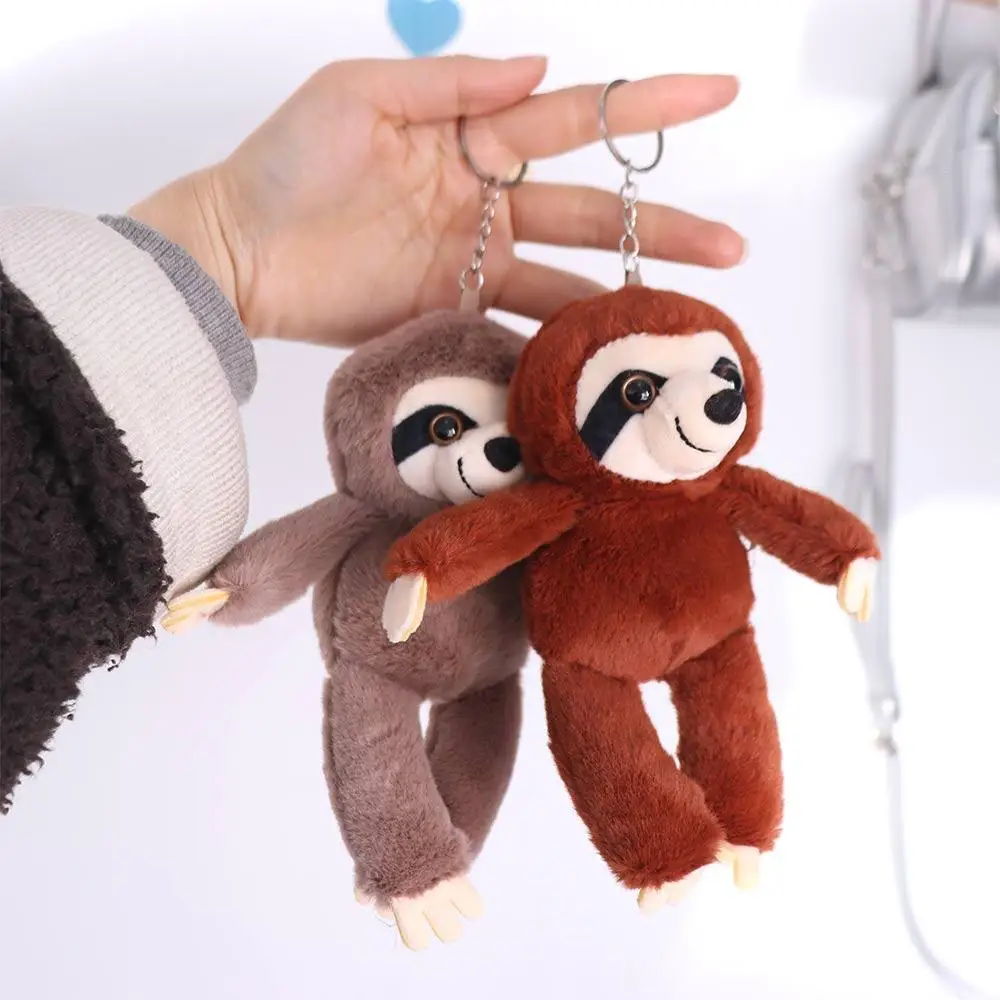 Stuffed Animals Sloth Small Pendant Bag Charm Soft Sloth Keychain Simulation Keyring Sloth Backpack