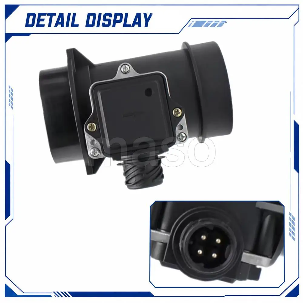 1pc Mass Air Flow Sensor For BMW 3 Series E36 320i Touring M52B20 2.0L Engine 1995-1999 5WK9007 5WK9007Z FDM763 8ET009142091