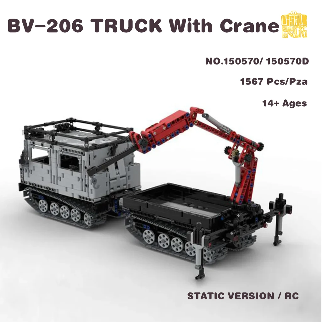 

MOC-150570 206 TRUCK With Crane Model With PDF Drawings Building Blocks Bricks DIY Toys Birthday Christmas Gifts