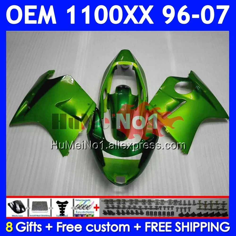 OEM Blackbird For HONDA CBR 1100 XX 1100XX 70No.104 CBR1100XX 96 97 98 99 00 01 02 2003 2004 2005 2006 Metal green 2007 Fairing