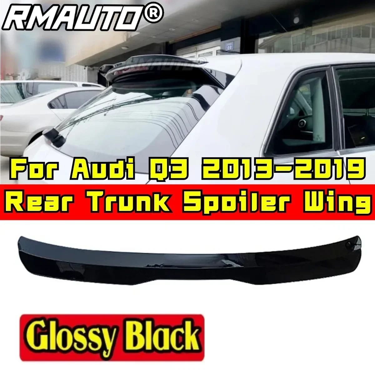 Car Rear Roof Spoiler Exterior Part ABS Plastic Car Rear Spoiler Wing For Audi Q3 2014 2015 2016 2017 2018 2019 Car Accessories