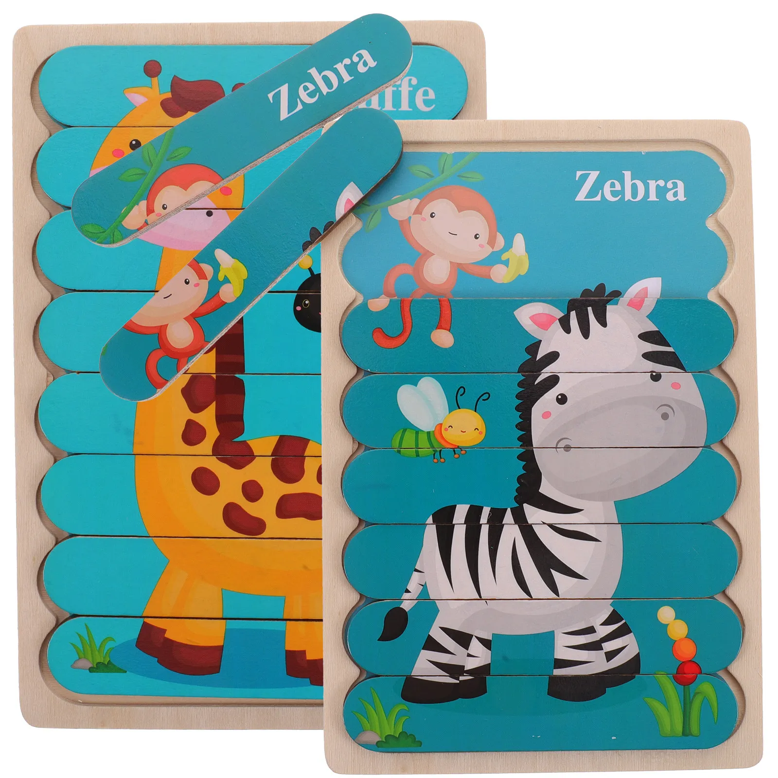 

Развивающие пазлы для детей: обучающие игрушки-головоломки для раннего развития, Монтессори-пазлы с животными