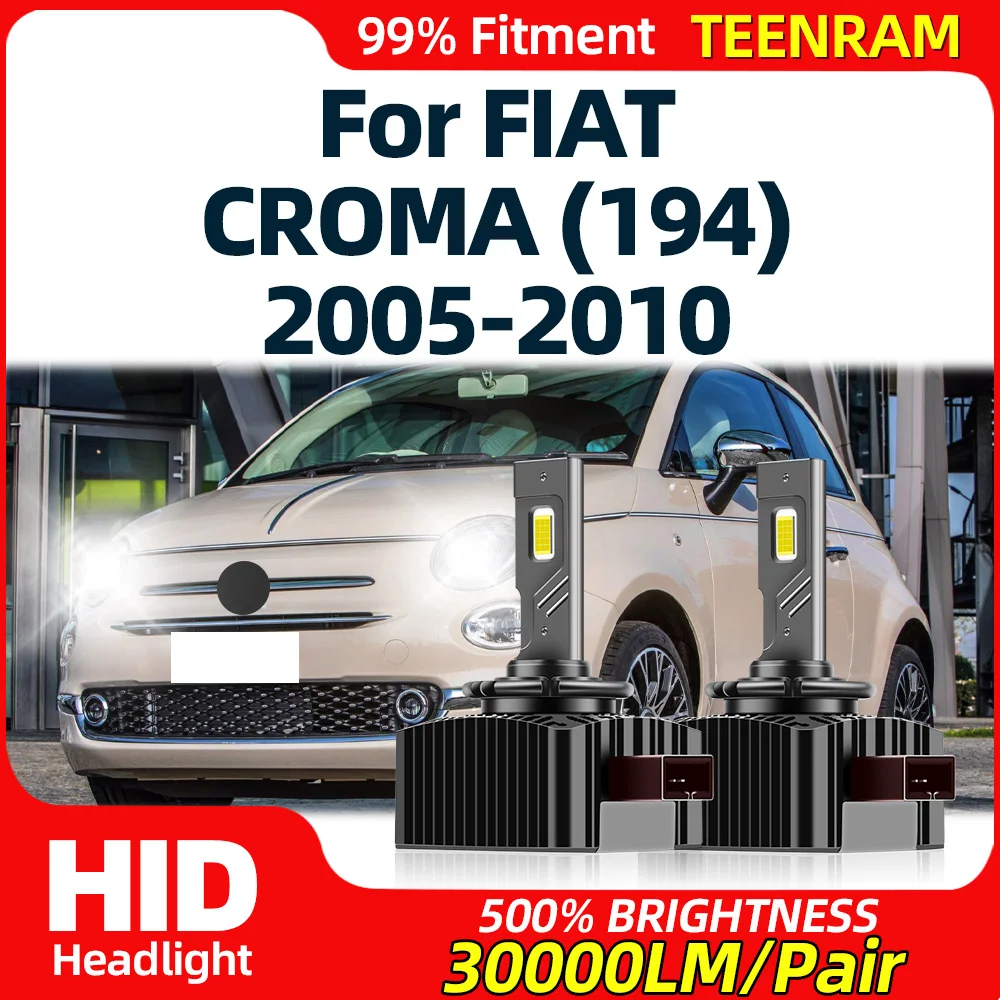 

30000LM Canbus LED Headlight 6000K White HID Xenon Lamps 12V Plug&Play For FIAT CROMA (194) 2005 2006 2007 2008 2009 2010