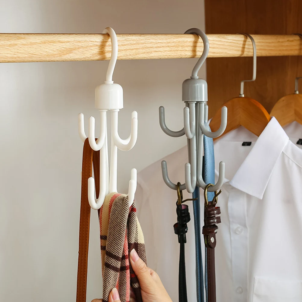 2-teilige Kleiderhaken zum Aufhängen von Kleidung, drehbarer, drehbarer Kleiderbügel, Hut, Schal, Kleiderständer