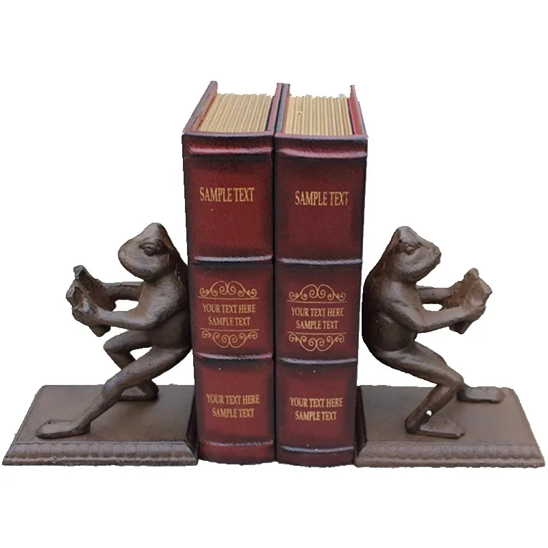 Vintage cast iron craft, animal bookend, book stand, book holder, furniture, study decoration, ornaments, desktop decoration