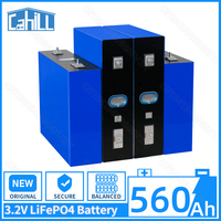 New 12000 cycle 560Ah Lifepo4 Battery Grade A 3.2V Lithium iron phosphate Rechargeable Cell For DIY 12V 24V 48V RV Solar Camping