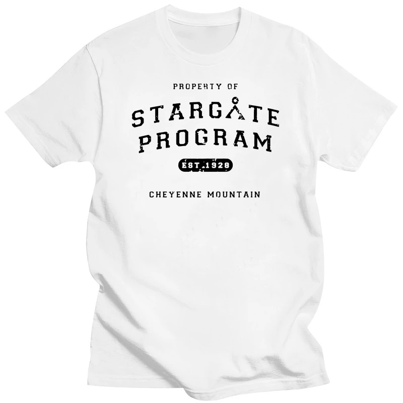 Stargate T Shirt Property Of Stargate Program T-Shirt Short-Sleeve Graphic Tee Shirt Man Summer Oversize Awesome Tshirt