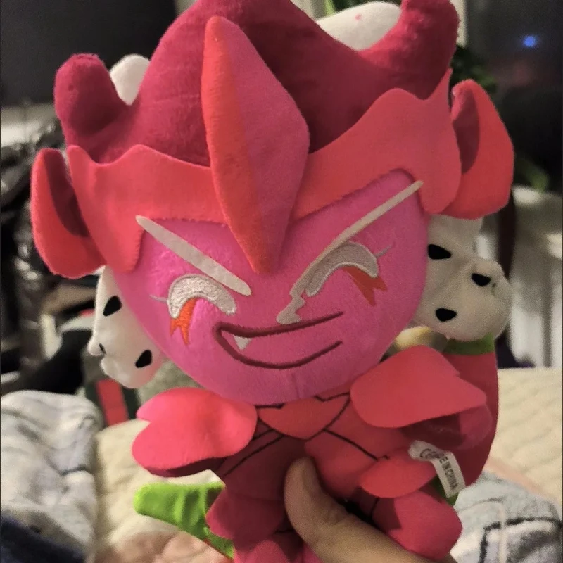 

25cm Anime Game Cookie Kingdom Pink Dragon Fruit Cookie Kawaii Cosplay Soft Cotton Doll Cartoon Toy Figures Fans Collection Gift