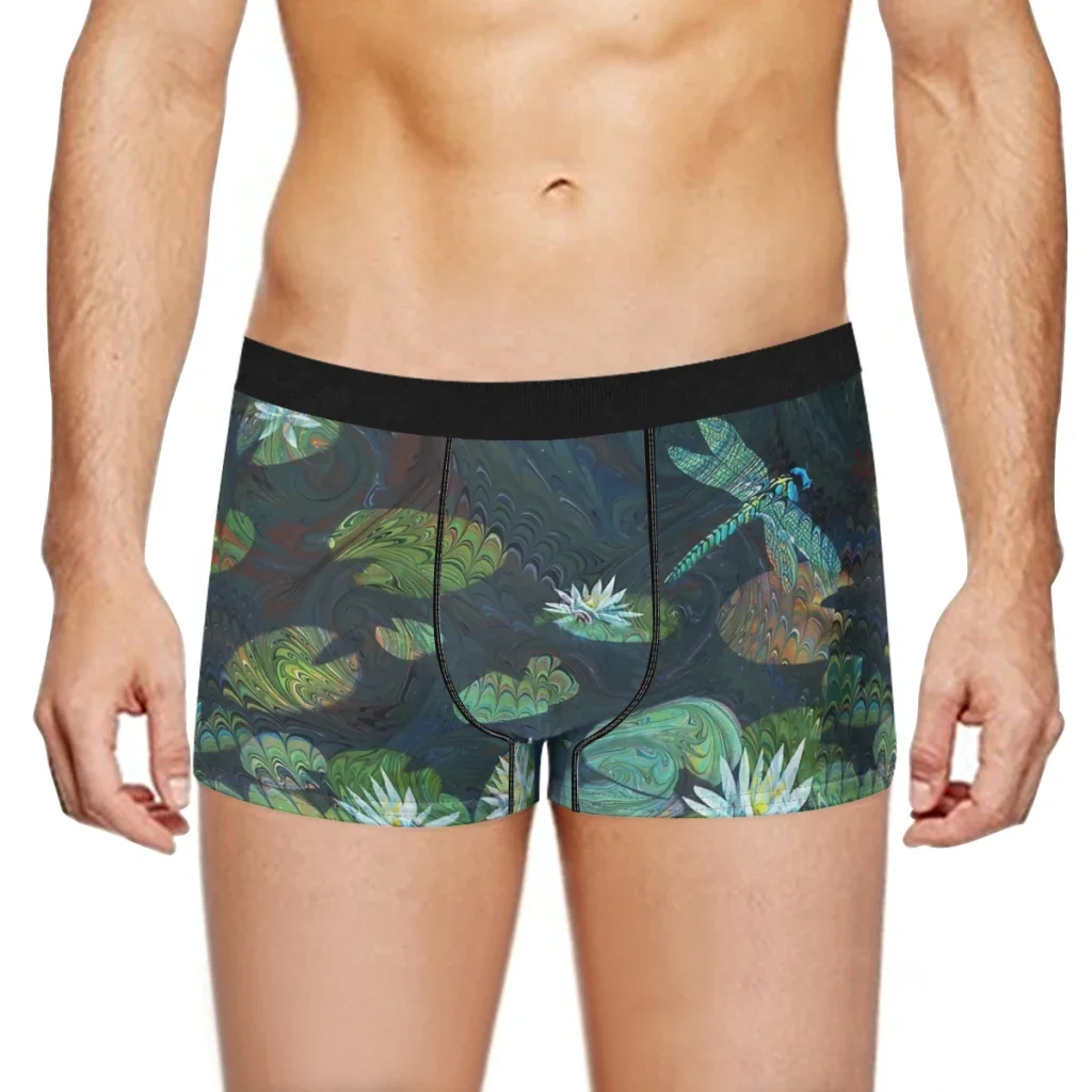 Dragonfly GardenUnderpants Cotton Panties Men's Underwear Ventilate Shorts Boxer Briefs