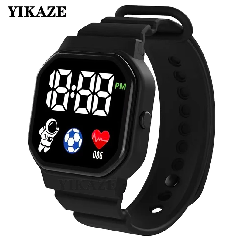 Smart Watch Children Digital Wristwatch for Boy Girl Silicone Strap Sport Fitness LED Electronic Watch Health Monitoring Watches