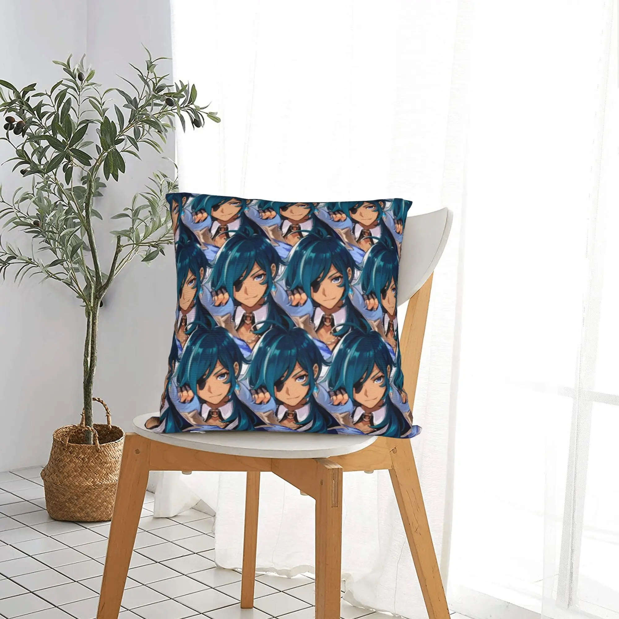 Kaeya Alberich Pillowcase Printed Cushion Cover Decorative Genshin Impact Game Pillow Case Cover Home Dropshipping