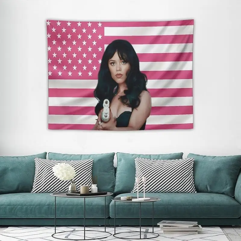 60x90 90x150cm Jenna American Star Tapestry Ortega Flag Flaga Funny Flags for Bedrooms Garage Decoration Home Decor Items Custom