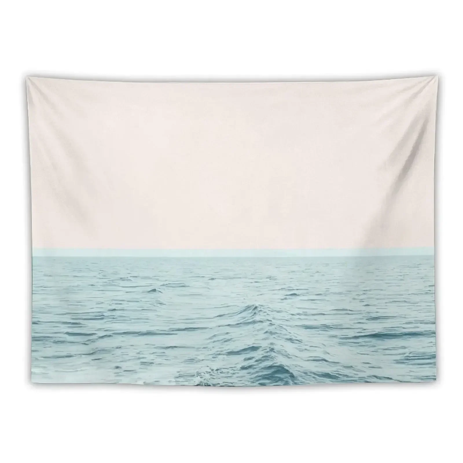 Sea Breeze, Minimal Nature Ocean Photography, Scenic Landscape Pastel Luxe Tapestry Home Decor Accessories Tapestry