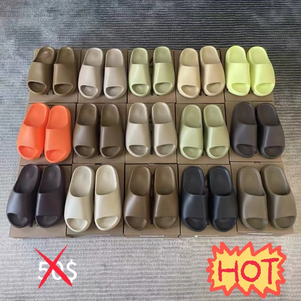 Yeezy Slides Clouds Sandalias de mujer Zapatillas de hombre Fondo suave y grueso Zapatos con aumento de altura interior y exterior Pareja 36-50