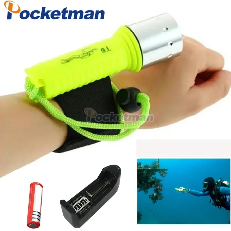 High Lumen LED Diving Flashlight Lantern Waterproof Underwater Scuba Flashlight Torch Light Lamp Diver Underwater Work Lantern