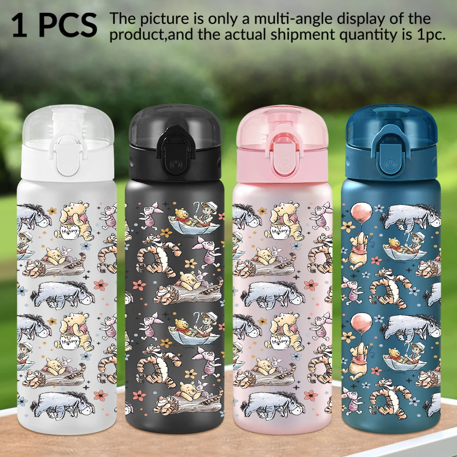 

1Pc Disney, Winnie the Pooh, Tigger, pattern 26oz plastic water bottle, outdoor sports water cup birthday/homecoming gift