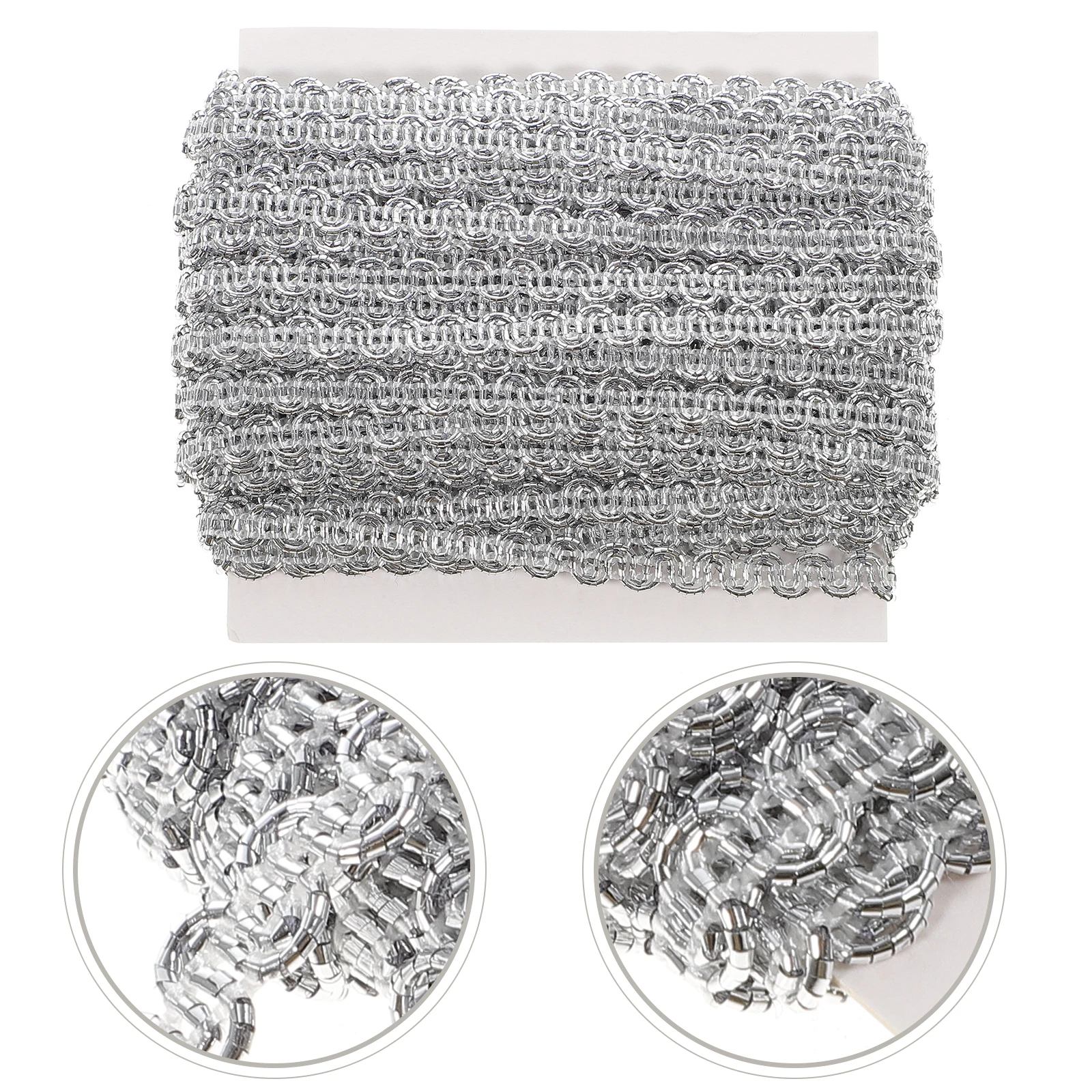 

10M 0.6Cm Braided Gimp Trim Ribbon Decorative Braid Trim For Wedding Party Diy Crafts Home Decor Gift Wrapping Costumes Silver