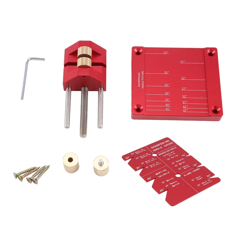 

Honing Guide System Chisel Sharpening Kit Red 5/32In To 3In Chisel Sharpener Sharpening For Woodworking Chisels And Planes