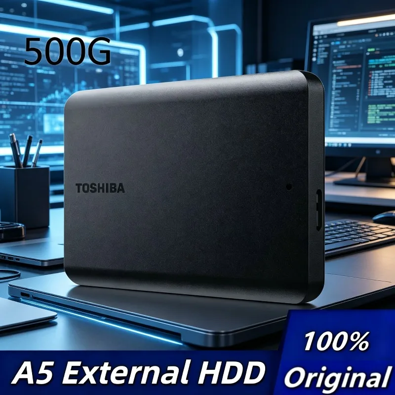 

For Toshiba 500GB/1TB Small Black Compatible For Mac High-Speed USB 3.2 Gen1 A5 Series Portable Hard Drive