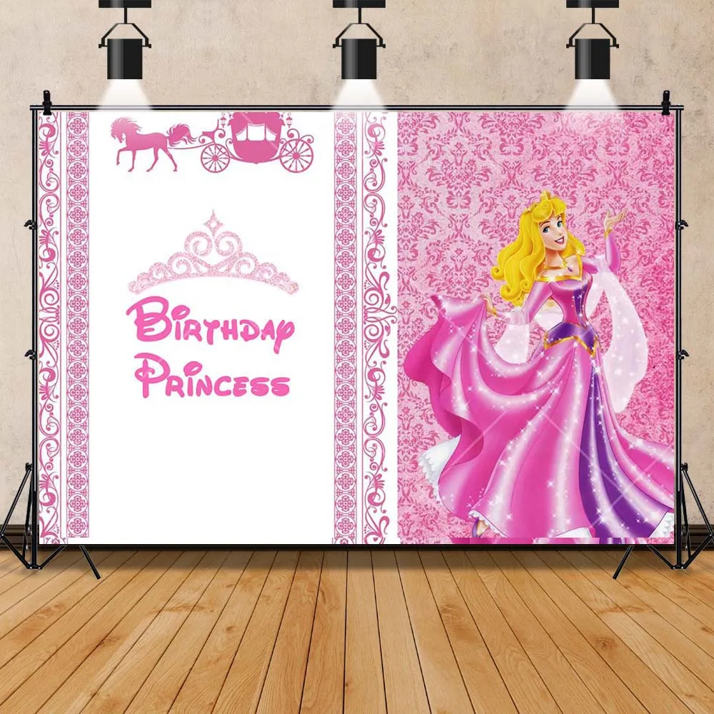 Disney Aurora Princess Sleeping Beauty Kids Girls Birthday Gifts Party Banner Backdrop Custom Room Photo Poster Decor Background