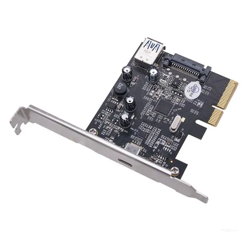 

Быстрая скорость PCIE 4X к USB3.1 карта расширения Поддержка 10 Гбит/с быстрая передача PCIE USB-адаптер Прямая поставка