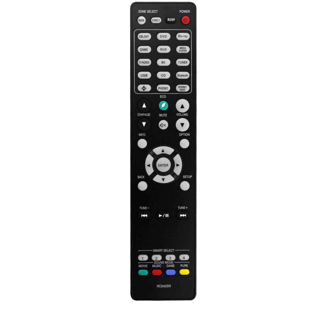 

RC042SR Replace Remote Control for 4K UHD Ultra HD AV Receivers Remote SR6015 NR1711 SR5015 DAB SR5015OM