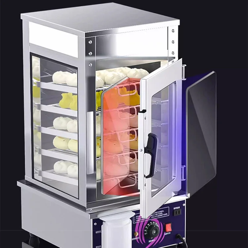 상업용 찐빵 기계, 편의점 조식 가게 찐빵 캐비닛, 단열 디스플레이 캐비닛 찐빵