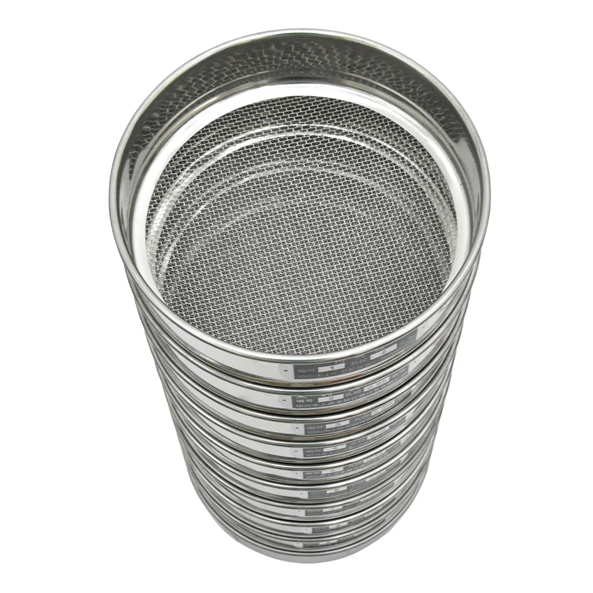 20cm Sieve Set Laboratory Standard Sampling Inspection Test Sieve 304 Stainless Steel Filter Mesh Aperture 0.075-2mm 10-200 Mesh