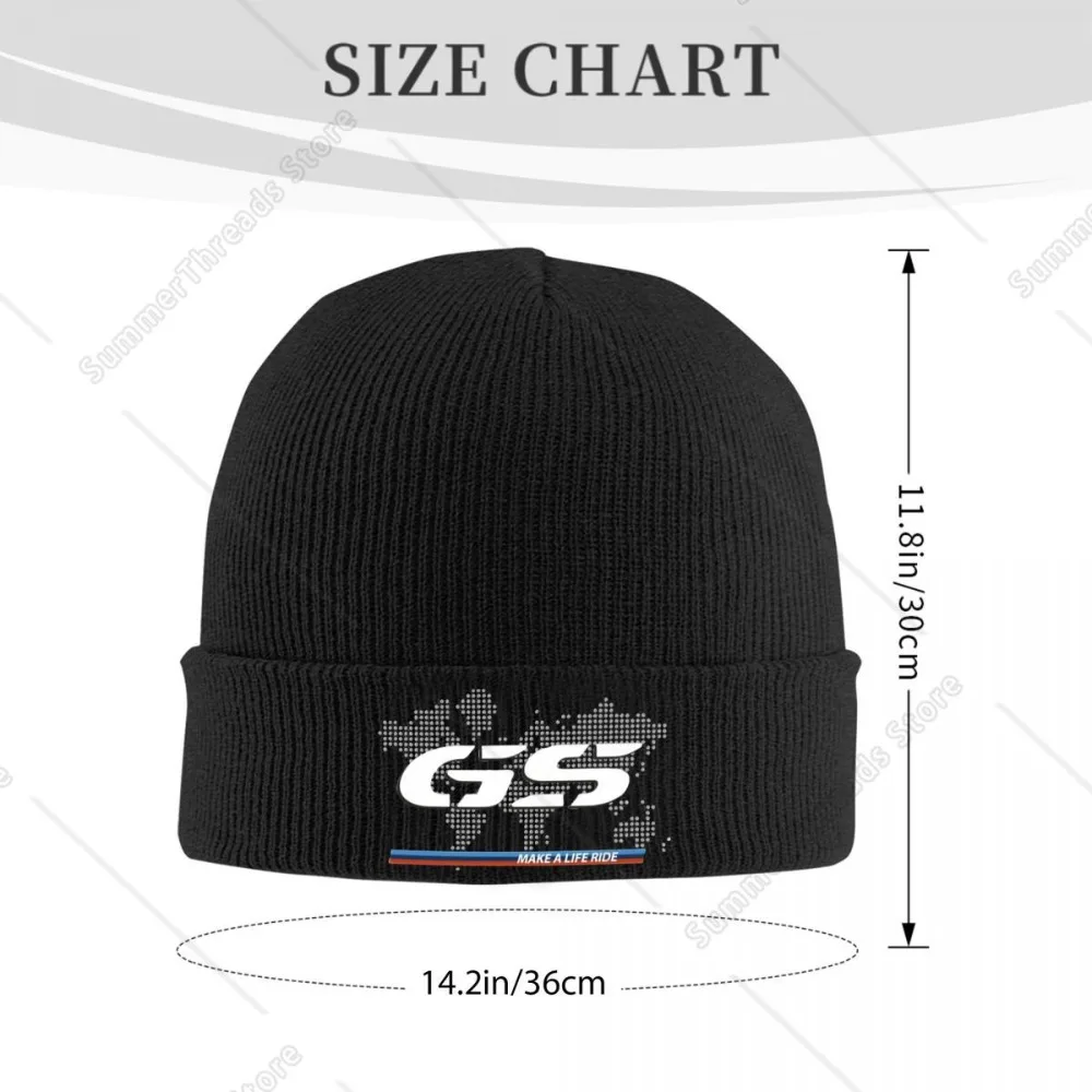 GS World Map Hat Autumn Winter Beanie Fashion Motocross Race Cap Female Male Acrylic Bonnet