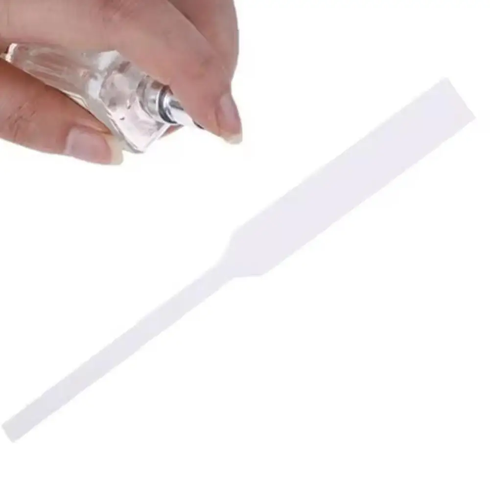 100pcs White Perfume Test Paper Disposable Aromatherapy Fragrance Essential Oil Testing Strip Strong Water Absorption Thickening