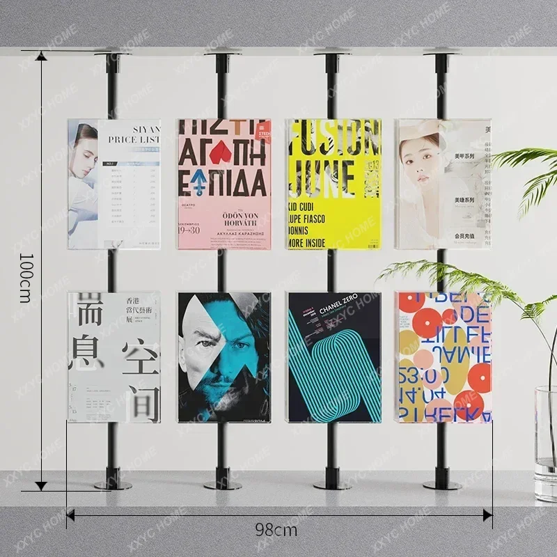 Acrylic Fun Interactive Rotating Two Sides Display Flip Card Photo Wall Partition Replaceable Inner Page S