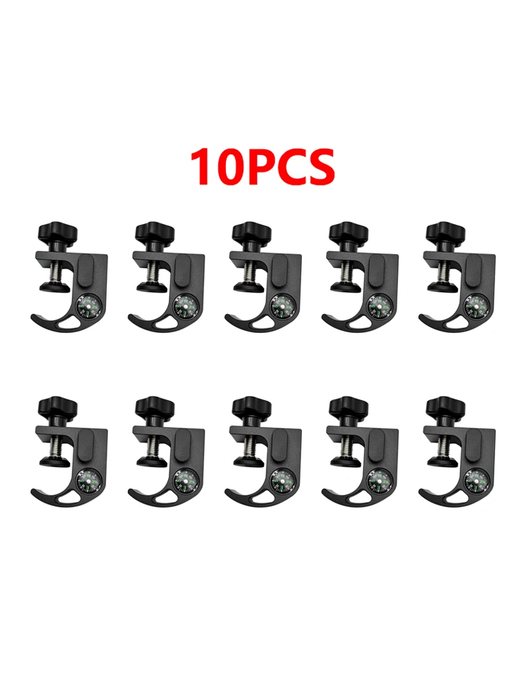 10PCS Universal Ellipse GNSS GPS Pole Clamp With Compass Replace Size 24mm - 38mm Pole Holder Mount