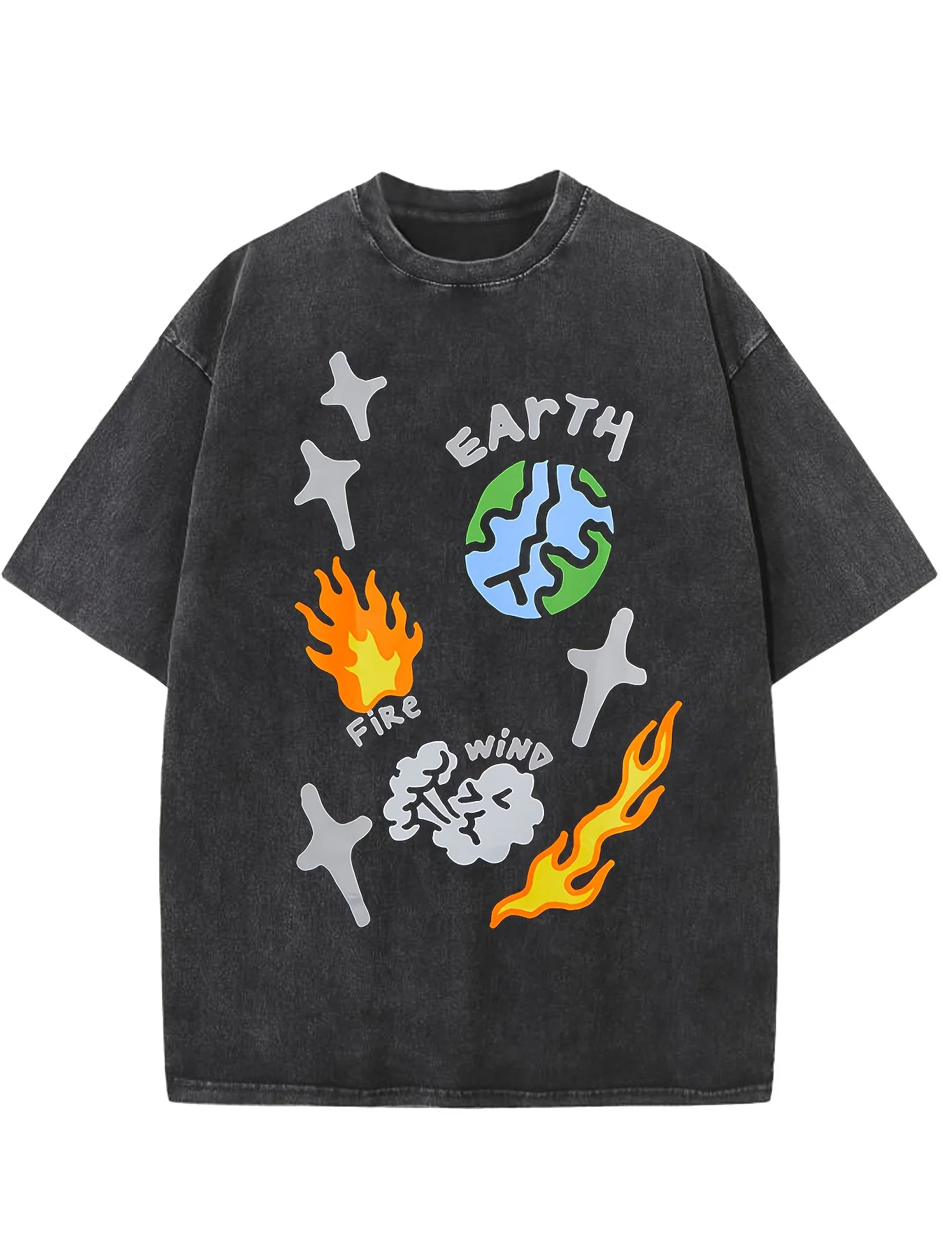 تي شيرت Me كبير الحجم من القطن بكتف منسدل للرجال تي شيرت عتيق ملابس الشارع الأساسية تي شيرت فضفاض هيب هوب للجنسين تي شيرت مغسول