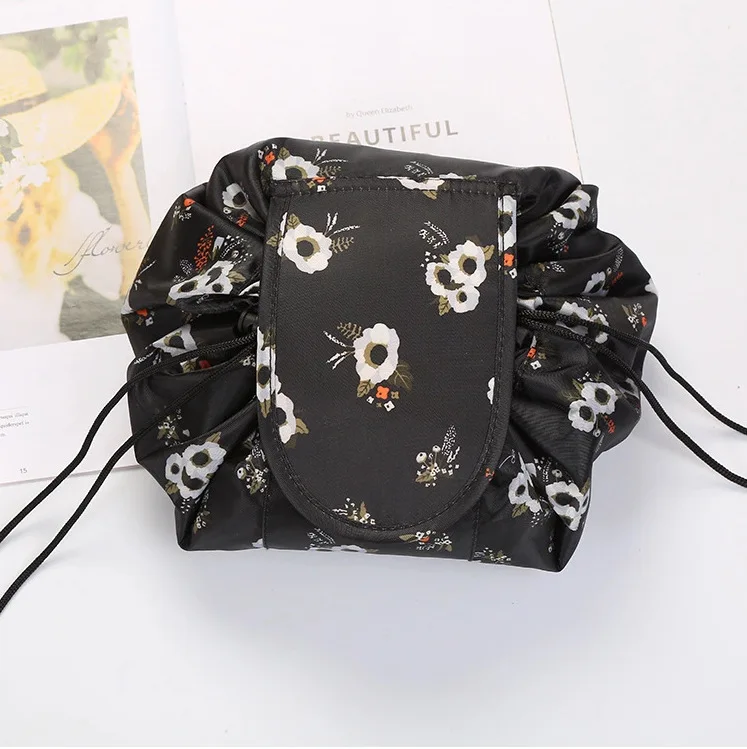 Women Drawstring Cosmetic Bag Travel Storage Makeup Bag Organizer Female Make Up Pouch Portable Waterproof Toiletry Beauty Case