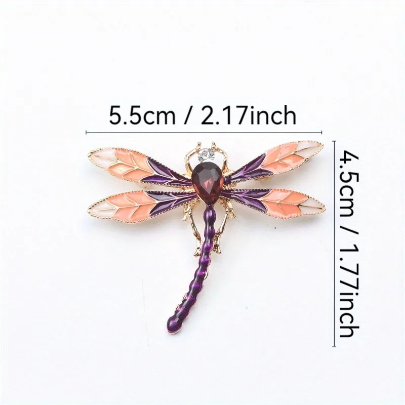 Mode Kristall Vintage Libelle Brosche Große Insekt Broschen Für Frauen Pins Hochzeit Schmuck Zubehör