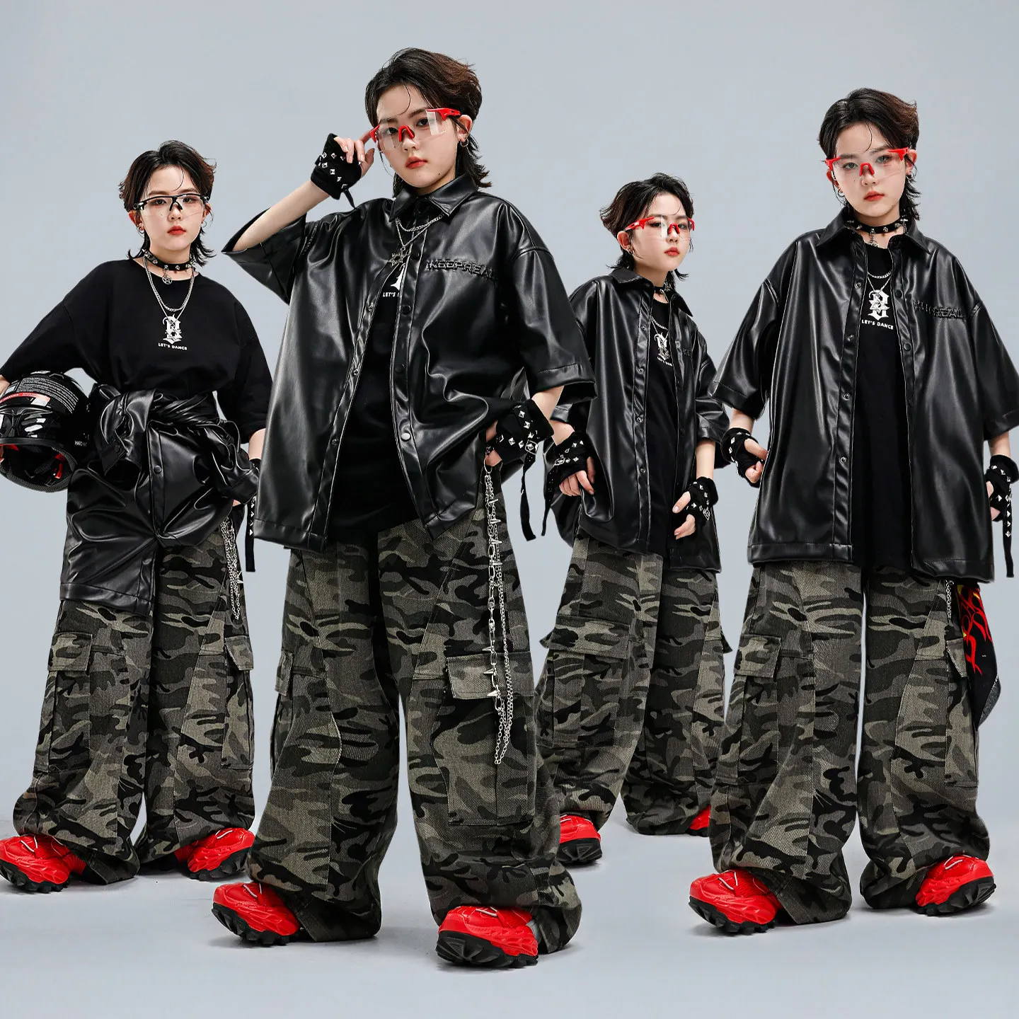 Conjunto de Performance de Dança de Rua para Crianças, Roupa de Hip Hop para Meninos, Conjunto de Performance de Dança Jazz p...