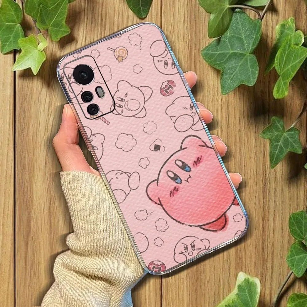 Cartoon Cute K-Kirbies Phone Case For Xiaomi 11 Redmi Note 11 5G 8T 9A 9 10T Note8Pro Note9 12SUltra Transparent Case