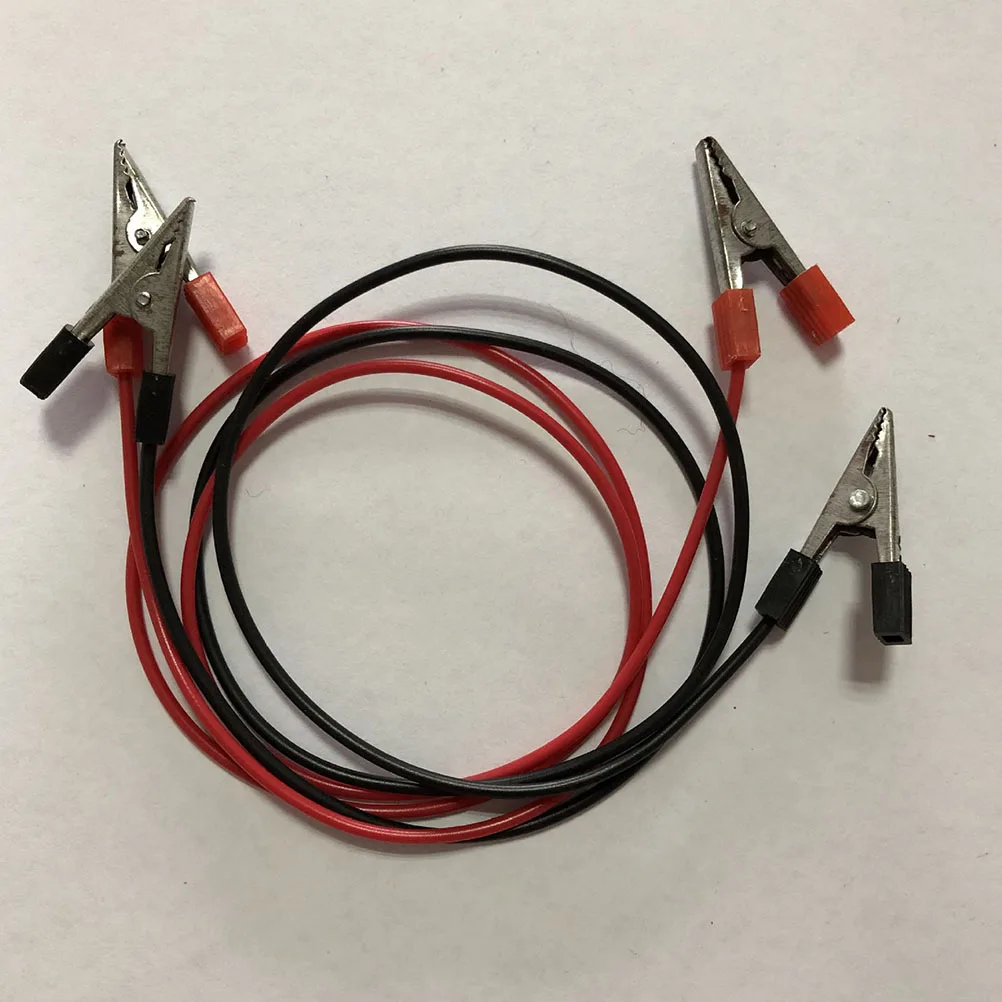 2 قطعة مشبك التمساح اختبار سلك معزول المزدوج نهاية اختبار كابل رصاص لخط اتصال معدات اختبار مختبر الإلكترونيات #6