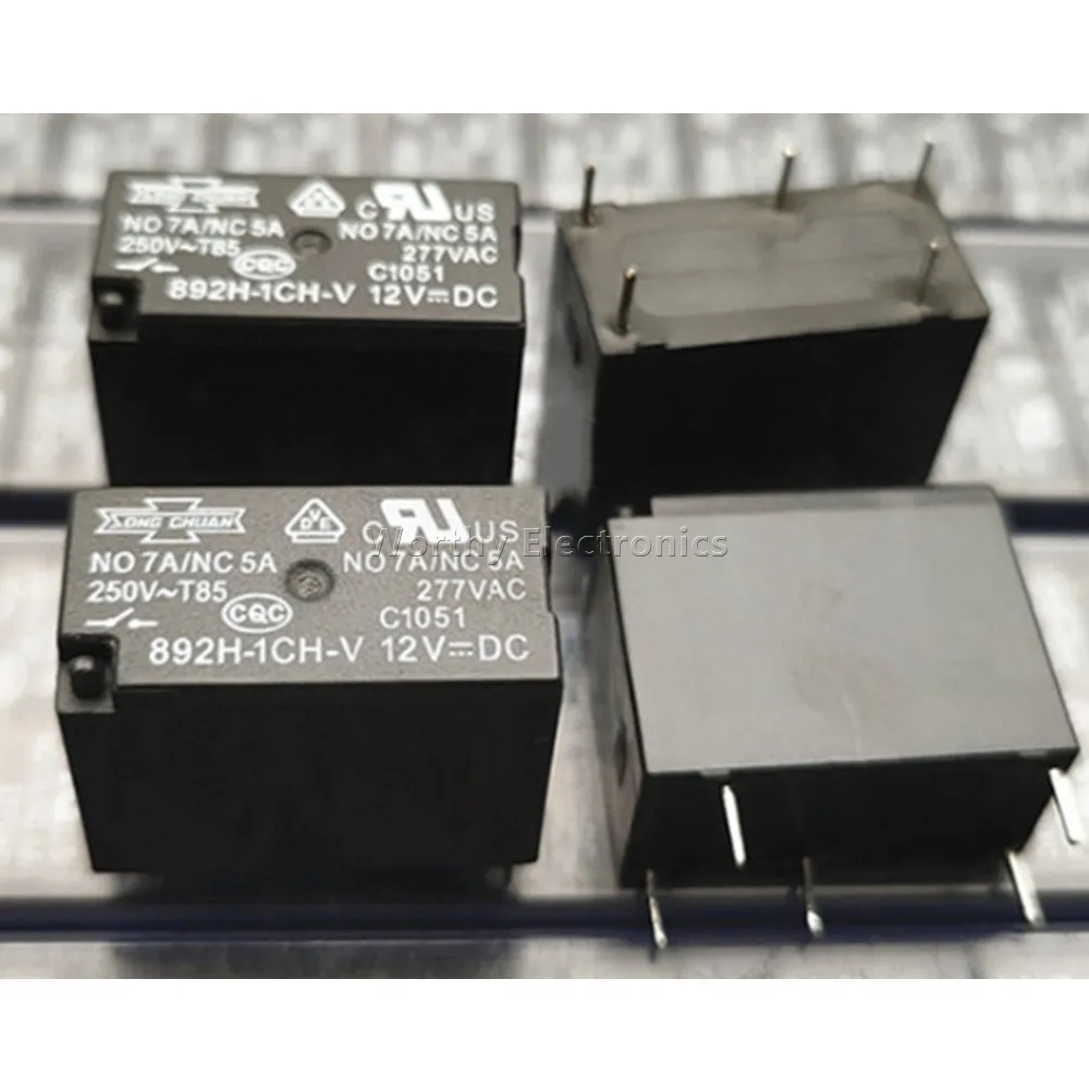 

Free Shipping 10PCS/LOT 892H-1CH-V 12VDC 7A 5PIN 12V Relay G5SB-14